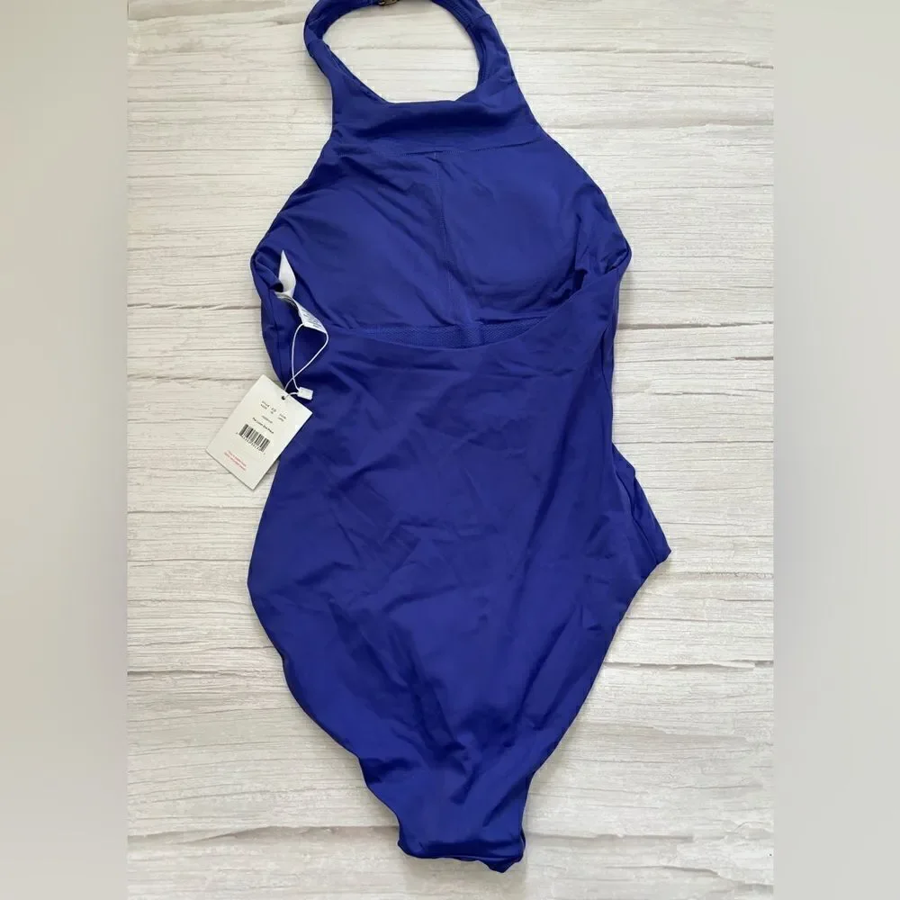 Andie Swim The Luzon One Piece Halter Neck Swimsuit Lapis Blue